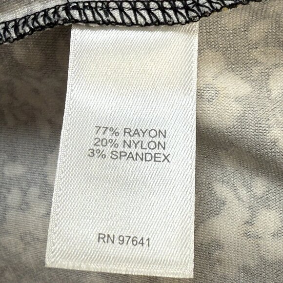 J. Jill Midi Dress Womens Sz L Petite 3/4 Sleeve Square Neck Floral Cottage Boho - Picture 9 of 9